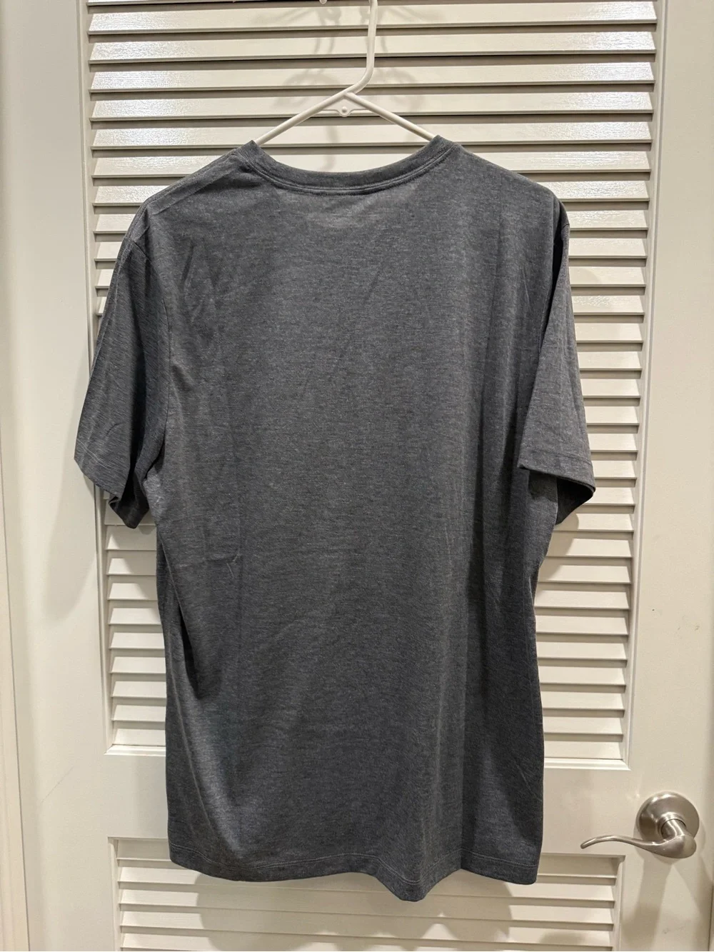 Nike Gray 'Strength' Short Sleeve Crew Tee with White Swoosh